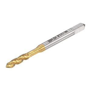 Gewindebohrer mit Spiralnut M3.5 x 0.6 Schnellarbeitsstahl Titanbeschichteter Maschinengewindebohrer 3 Schneidiges Gewindeschneidwerkzeug H2 Toleranz