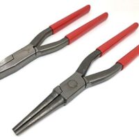 Spengler Zange Paar, Rundzange und Flachzange für Dachdeckerei und Klempnerei, hochwertige BESSEY-Zange mit robuster Aufbauweise