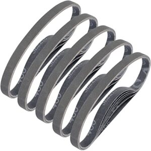 Sruhrak Schleifbänder 13 x 457mm, 30 Stück, 400 Grit Siliziumkarbid-Schleifbänder zum Polieren und Entrosten von Metall