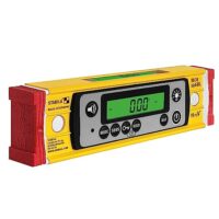 Digitale Wasserwaage von STABILA, 23 cm, wasser- und staubdicht nach IP 67, 2 Digital-Displays, kalibrationsfrei, Anzeige-Modi: °,%, mm/m, in/ft, Tasche