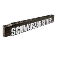 STABILA Holz-Gliedermaßstab mit metrischer Skala und Winkelschema, 2 m lang, schwarz