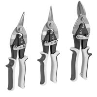 STAHLWERK Blechschere 3er Set: Gerade, linker und rechter Schnitt - Professionelle Metallschere zum Schneiden von Metallblechen