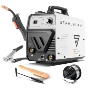 STAHLWERK Schweißgerät Mini FLUX 120 ST - Fülldraht, Schweißen ohne Schutzgas, mit synergischem Drahtvorschub für 0,6 | 0,8 | 0,9 | 1,0 mm Schweißdraht
