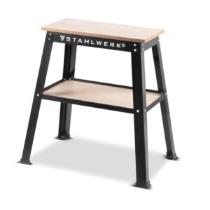 STAHLWERK Universal-Maschinenständer UM-10 ST mit 225 kg Tragkraft und verstellbarer Maschinentisch für Werkstatt, Heimwerkerecke oder Gewerbeabteilung