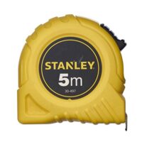 Stanley Bandmaß Basic, 0-30-497 (5m Länge, Maßband mit robustem Kunststoff-Gehäuse, 19mm breit)