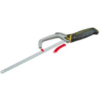 Stanley Mini Bügelsägenhalterung 254mm: Eine kleine aber zuverlässige Sägenhalterung von Stanley, ideal für verschiedene Arten von Sägen und als Teil einer professionellen Werkstatt oder zum Selberbauen.