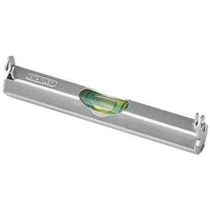 Stanley Schnurwasserwaage, leichte Aluminium-Ausführung, 2 Haken für Schnurnutzung, flache Unterseite