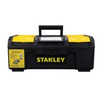 Praktische Werkzeugkiste von Stanley mit Schnellverschluss und Organizer, ideal für Handwerker und DIY-Projekte