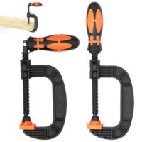2 Stück starke Klemme aus Kunststoff für Holzbearbeitung, G-Klemme mit robustem Design und einfach zu bedienender Klemme für Werkstückbefestigung