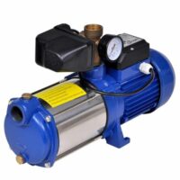 Strahlpumpe mit Messgerät, 1300 Watt, 5100 Liter pro Stunde, blauer Antrieb