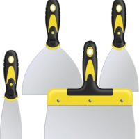 Spachtel Set aus Edelstahl mit Kunststoffgriff für Tapeten und Wände - 50mm, 100mm, 150mm, 200mm