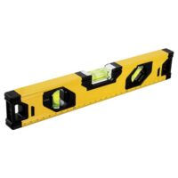Teronbeta Wasserwaage 30 cm mit Rundum Ablesbarkeit, Aluminium Gehäuse und Magnet System für hohe Messgenauigkeit von ± 0,5 mm/m.