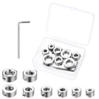 Tiefenanschlagringe Set für präzise Bohrungen, 8 Stück mit 3-10 mm, Edelstahl 304, Doppel-Loch-Design, Tiefenstop und Locator