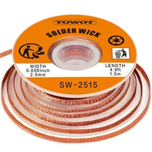 Entlötlitze zum Entfernen des Lötzinn und Zerlegen elektrischer Komponenten, No-Clean Entlötlitze (2,5mm 1,5m)