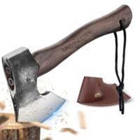 Einhandbeil, Holzspalten Axt, Bushcraft Axt mit Scheide, Camping Axt für Männer