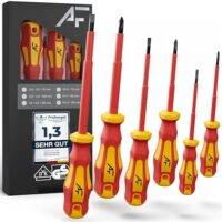 VDE-Schraubendreher-Set magnetisch 6-teilig, Hergestellt aus S2-Stahl in Industriequalität, isoliert bis 1000 V