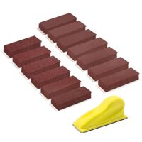 VIBRATITE Schleifpapier-Set mit Hand-Schleifklotz, 131 Stück, Körnung 40/60/80/100/120/150/180/240/320/400/600/800/1000