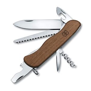 Victorinox Taschenmesser Forester Wood, 10 Funktionen, Feststellklinge, Dosenöffner, Schraubendreher, Multitool für Outdoor-Aktivitäten
