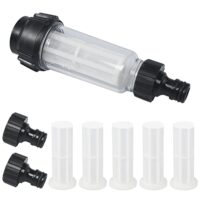 Wasserfilter-Gartenschlauch, 3/4 Zoll Wasser Vorfilter Set mit Filtereinsatz und Schnelladapter für Hochdruckreiniger, Pumpen und Düsen
