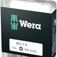 Wera Bit-Sortiment, 10 x PH 2-Bit, Bohrungstiefe: 25 mm, DIY-Projekt