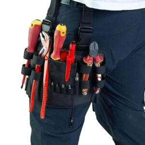 Werkzeugtasche Gürtel mit Gürtelclip, Elektriker Werkzeuggürtel Herren, Gürteltasche Arbeit, Handwerker Gürtel, Gürteltasche Werkzeug, Werkzeug Holster, Beintasche, Mehrere Taschen für Handwerkzeuge