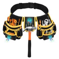 Werkzeuggürtel, Arbeitsgürtel, Tool Belt, Gürteltasche Werkzeug, Robuster, Verstellerbarer Oxford-Werkzeugtasche für Handwerker, Bauarbeiter und Elektriker