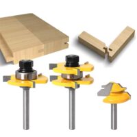 Professionelles 3-teiliges Zungen- und Nutfräser Set, T-Track Slotting Fräser Router Bit Set, Scheibennutfräser Holzschneider Werkzeug Fräser Set für DIY Graviermaschine Trimmmaschine Holzbearbeitung