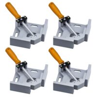 Winkelspanner 90 Grad für Holz, Metall und Glas - Winkelspanner Eckspanner mit Gehrungszwinge und Einstellbarer Positionierwinkel Eckenspanner