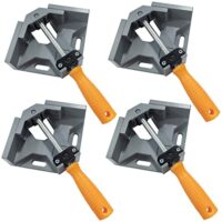 4-teiliger Winkelspanner 90 Grad aus Aluminium-Legierung für Holzbearbeitung, mit Swing Kiefer und ergonomischem Einhandgriff