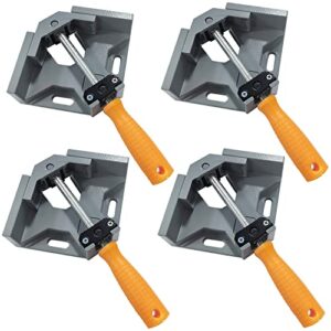 4-teiliger Winkelspanner 90 Grad aus Aluminium-Legierung für Holzbearbeitung, mit Swing Kiefer und ergonomischem Einhandgriff