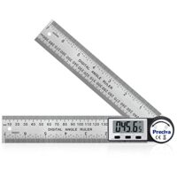 Winkelmesser, digitaler Winkelmesser mit Bildschirm HOLD- und 180° drehbare Funktion, 400 mm Winkelschmiege Lineal aus Edelstahl für Holzarbeiten