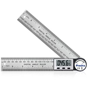 Winkelmesser, digitaler Winkelmesser mit Bildschirm HOLD- und 180° drehbare Funktion, 400 mm Winkelschmiege Lineal aus Edelstahl für Holzarbeiten