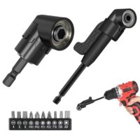 Hochwertiger Winkelschrauber Vorsatz Adapter mit 105° Winkelgetriebe, ideal für Akkuschrauber und Bauarbeiter