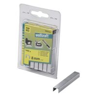 Wolfcraft 1400 Klammern, X-Harter Stahl Typ 053, 8 mm, hochwertige Klammern für Heimwerker, lange Haltbarkeit, professionell