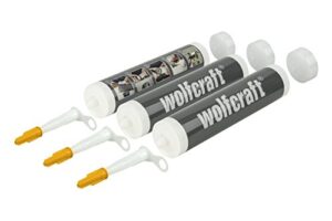 Wolfcraft Leerkartuschen für selbstangefertigte Fugenmassen, wiederverschließbar und praktisch mit Verschlusskappe