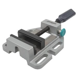 Wolfcraft Maschinenschraubstock mit Schnellverstellung und hoher Spannkraft zum Spannen von Rundmaterialien