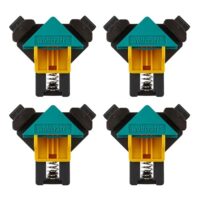 wolfcraft Projektset, rechtwinkliges Spannen, 4-tlg. I 8626000 I 4 Eckenspanner ES 22, Hilfsmittel für Heimwerker, Brettfixierung im 90° Winkel