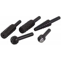 wolfcraft Raspel- und Senker-Set, 5-tlg. für Vorbereitung von Aussparungen und schnellen Materialabtrag