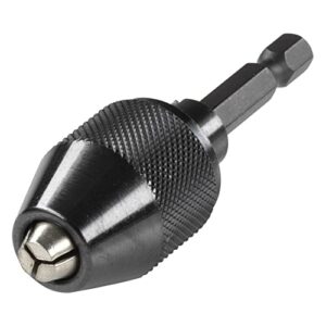 Schnellspan-Bohrfutter von wolfcraft, geeignet für Bohrmaschinenzubehör mit Spannweite 0,5-6,5 mm