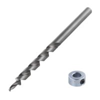 wolfcraft Stufenbohrer-Set, 2-teilig, für unsichtbare Verschraubungen und Taschenlochbohrungen, Bohrer und Tiefenstopp
