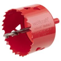 Wolfcraft Bi-Metall-Lochsäge I 5474000 für Steckdoseninstallationen in Trockenbaumaterialien, Holz, Kunststoff und Metall, TÜV-geprüft - Schnitttiefe 40 mm