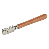 Professioneller Glas- und Fliesen-Schneider von Wolfcraft zum Schneiden von Glas, Keramik und Fliesen mit Hartmetall-Schneidrädchen und Holzgriff