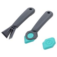 Wolfcraft Set zum Fugen erneuern, 4-teilig, inkl. Fugenschaber und Fugenglätter für Silikon- und Acrylfugen
