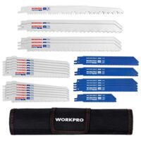 WORKPRO Sägeblatt Set, 32-teilige Säbelsägeblätter mit Handtasche, für Holz, Metall und Kunststoff