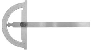 Präzisionsgradmesser WRS mit mattverchromter Skala, blendfreier Ablesung und Metall-Feststellschraube für Industrie, Handwerk und Hobby