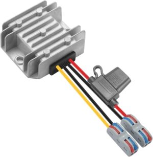 DC/DC 9-32V Auf 12V Port Konverter, Spannungswandler 12/24V Zu 12V 5A 60W MAX, Wasserdichter Buck-Wandler Mit Sicherung Und Klemmleiste, Abwärtsspannungsregler