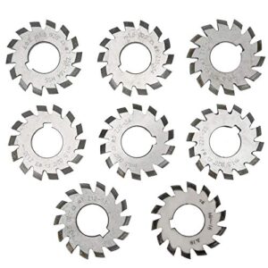 Zahnradfräser für den Industriebau, M1.5 20 Grad 5 mm 6 mm, Hochgeschwindigkeitsstahl-Schneidwerkzeug, 8 Stück zum Fräsen von Zahnrädern und Vierkantfräsern