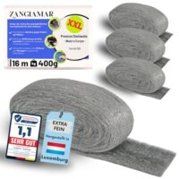ZANGIAMAR Stahlwolle 000, effektiver Schutz gegen Mäuse und Ratten, unüberwindbare Barriere für Nager