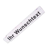 Zollstock mit Wunsch-Text - Glieder-Maßstab personalisiert - Meterstab individuell einseitig bedruckt
