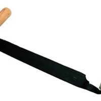 Zugmesser zum Entrinden von Holz und Brettern, breite Schneide 255 - 280 mm, Stahlbeschlag, stabile Holzgriffe